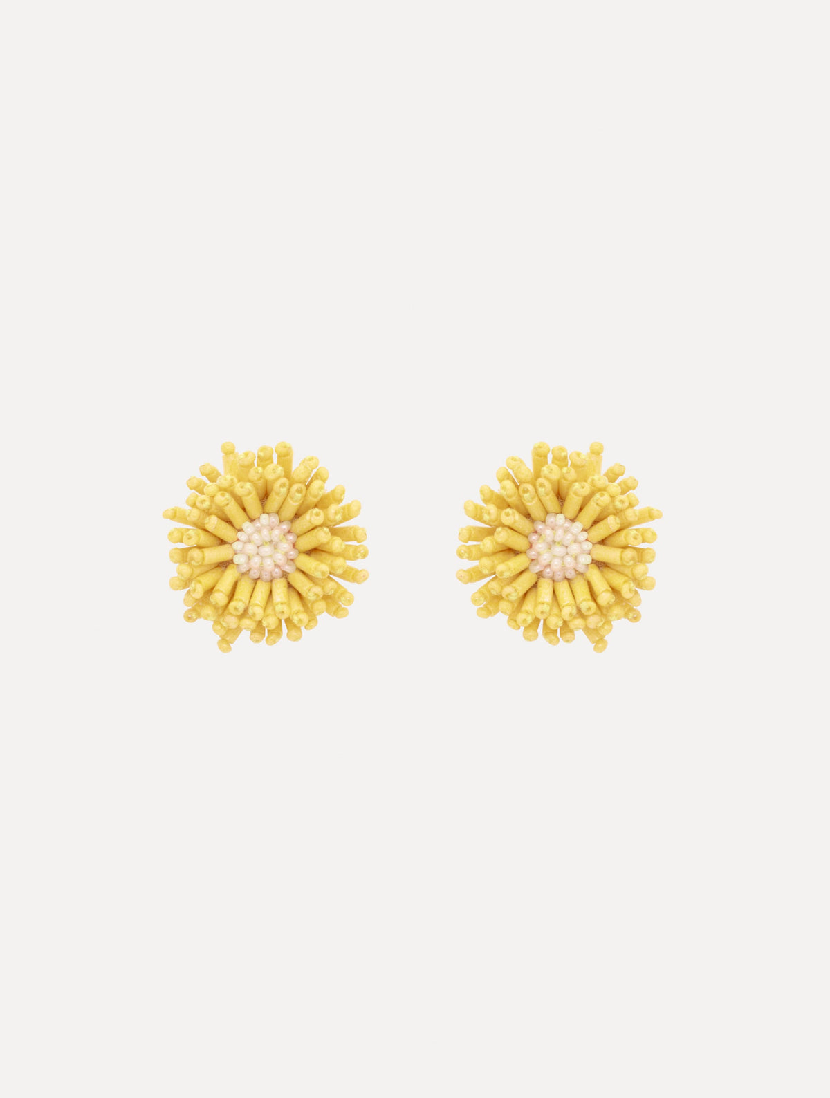 Oscar de la Renta Pompom Flower Earrings