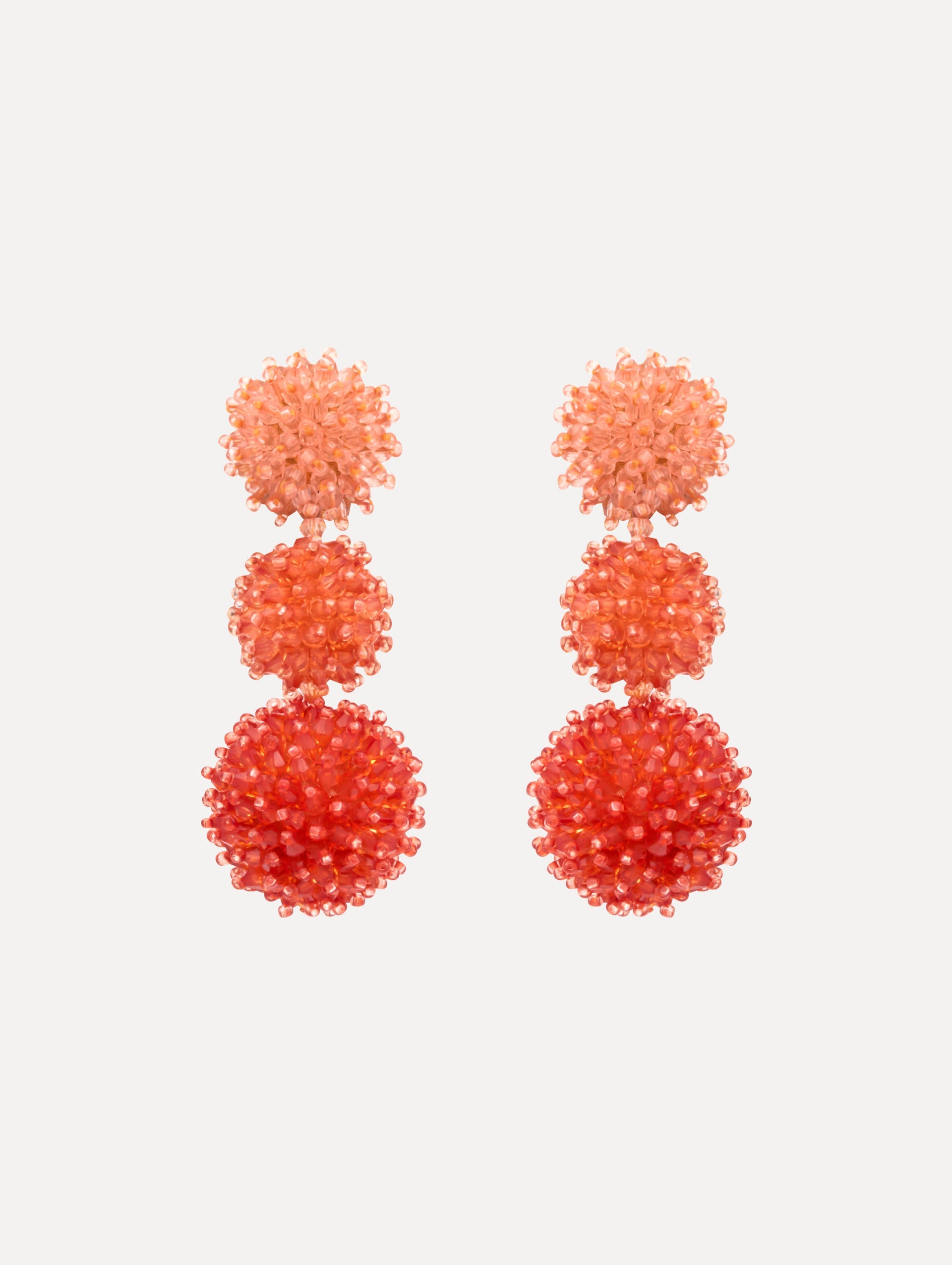 Oscar de la Renta Ombré Pompom Drop Clip-On Earrings