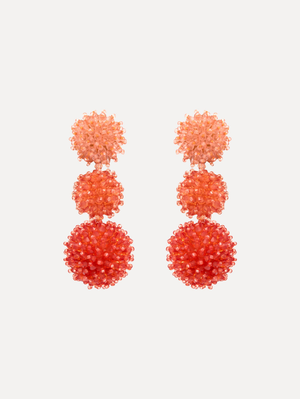 Oscar de la Renta Ombré Pompom Drop Clip-On Earrings
