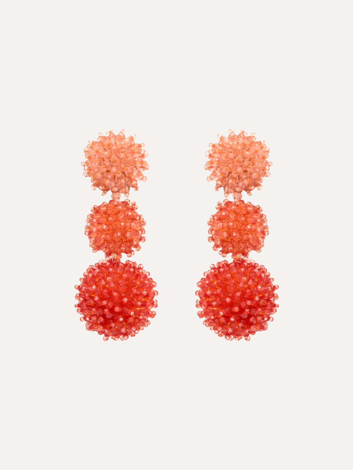 Oscar de la Renta Ombré Pompom Drop Clip-On Earrings