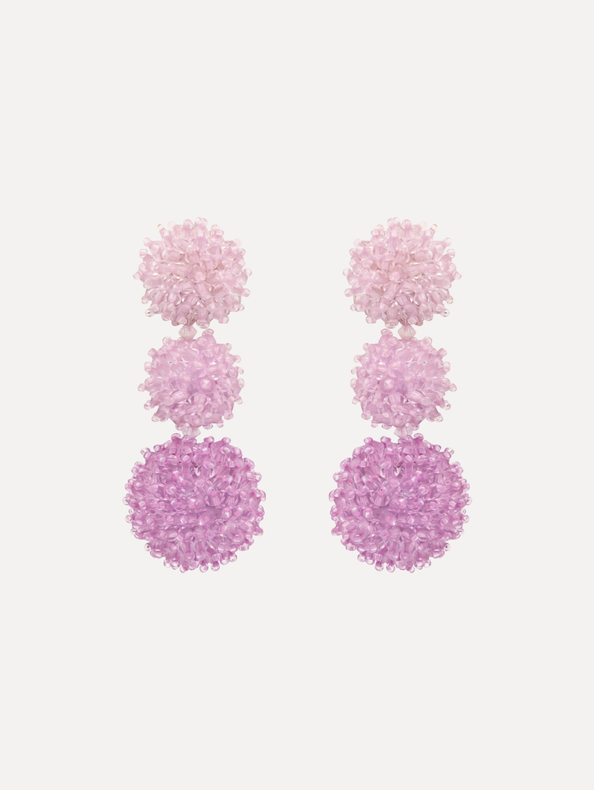 Oscar de la Renta Ombré Pompom Drop Clip-On Earrings