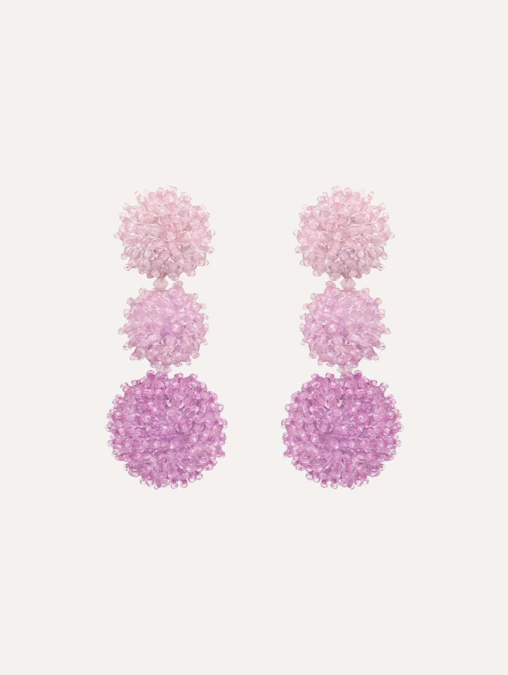 Oscar de la Renta Ombré Pompom Drop Clip-On Earrings