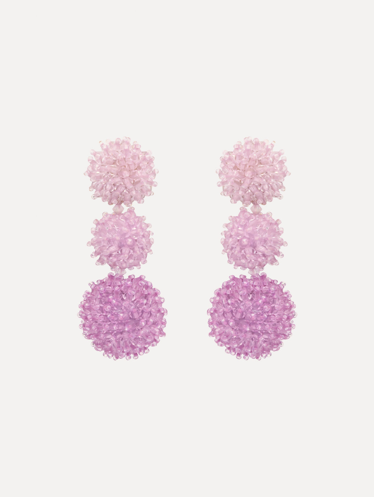 Oscar de la Renta Ombré Pompom Drop Clip-On Earrings