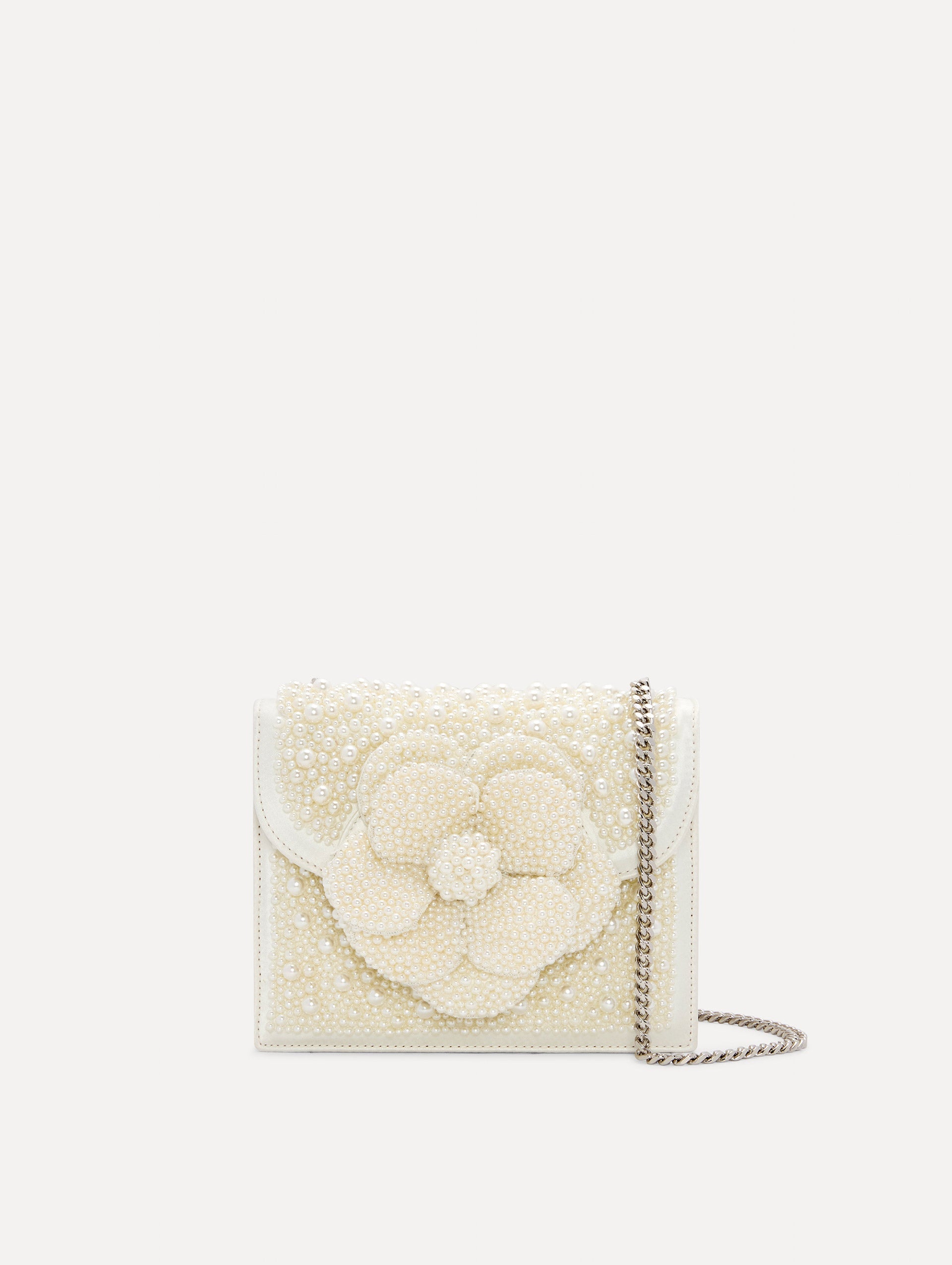 Oscar de la Renta Pearl Embroidered Mini TRO Bag