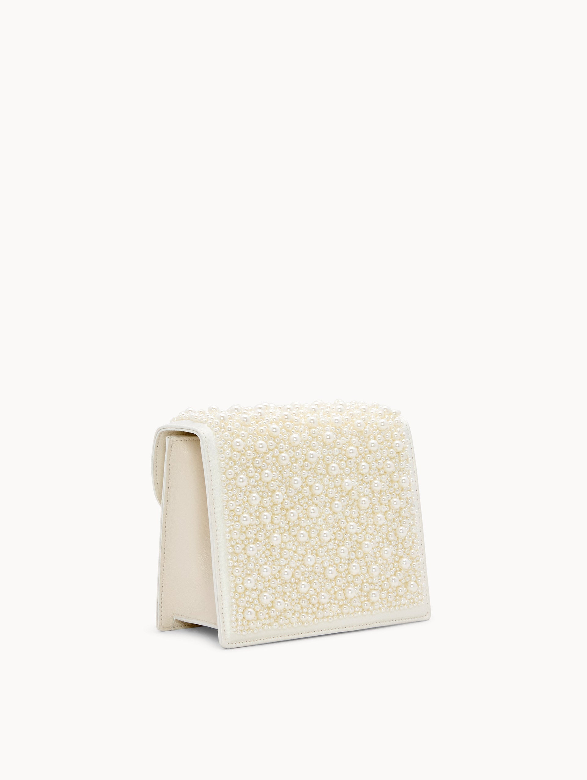 Oscar de la Renta Pearl Embroidered Mini TRO Bag