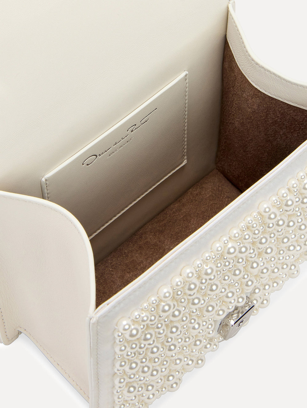 Oscar de la Renta Pearl Embroidered Mini TRO Bag