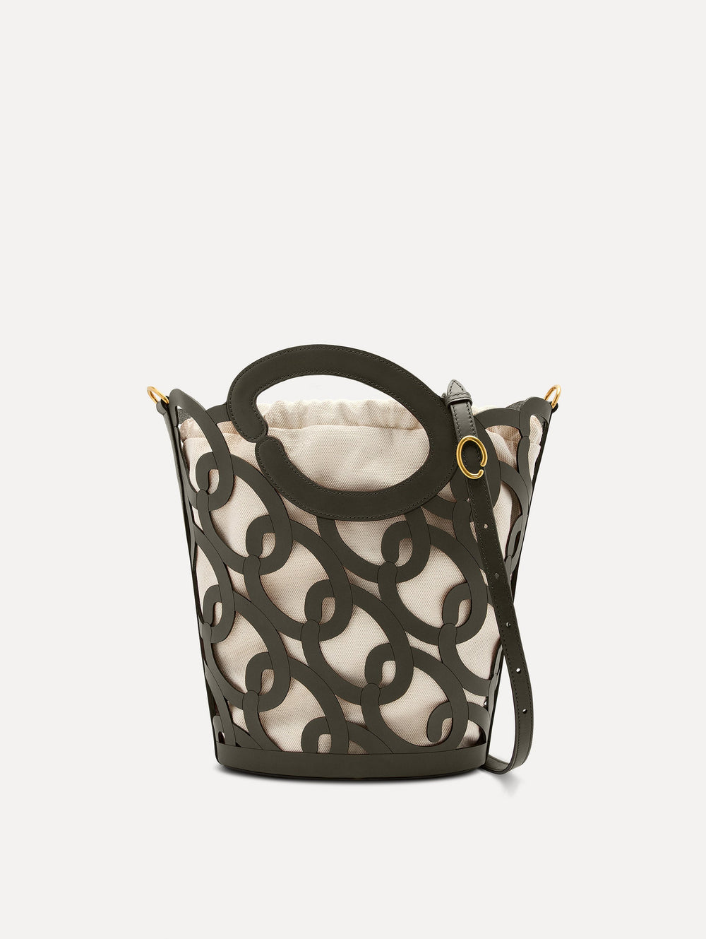 Oscar de la Renta Oscar Chain-Link Leather Tote