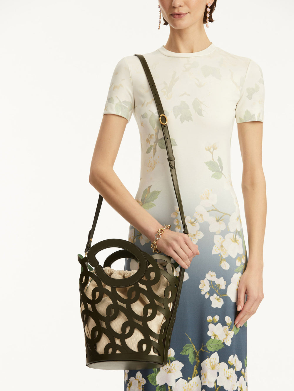 Oscar de la Renta Oscar Chain-Link Leather Tote