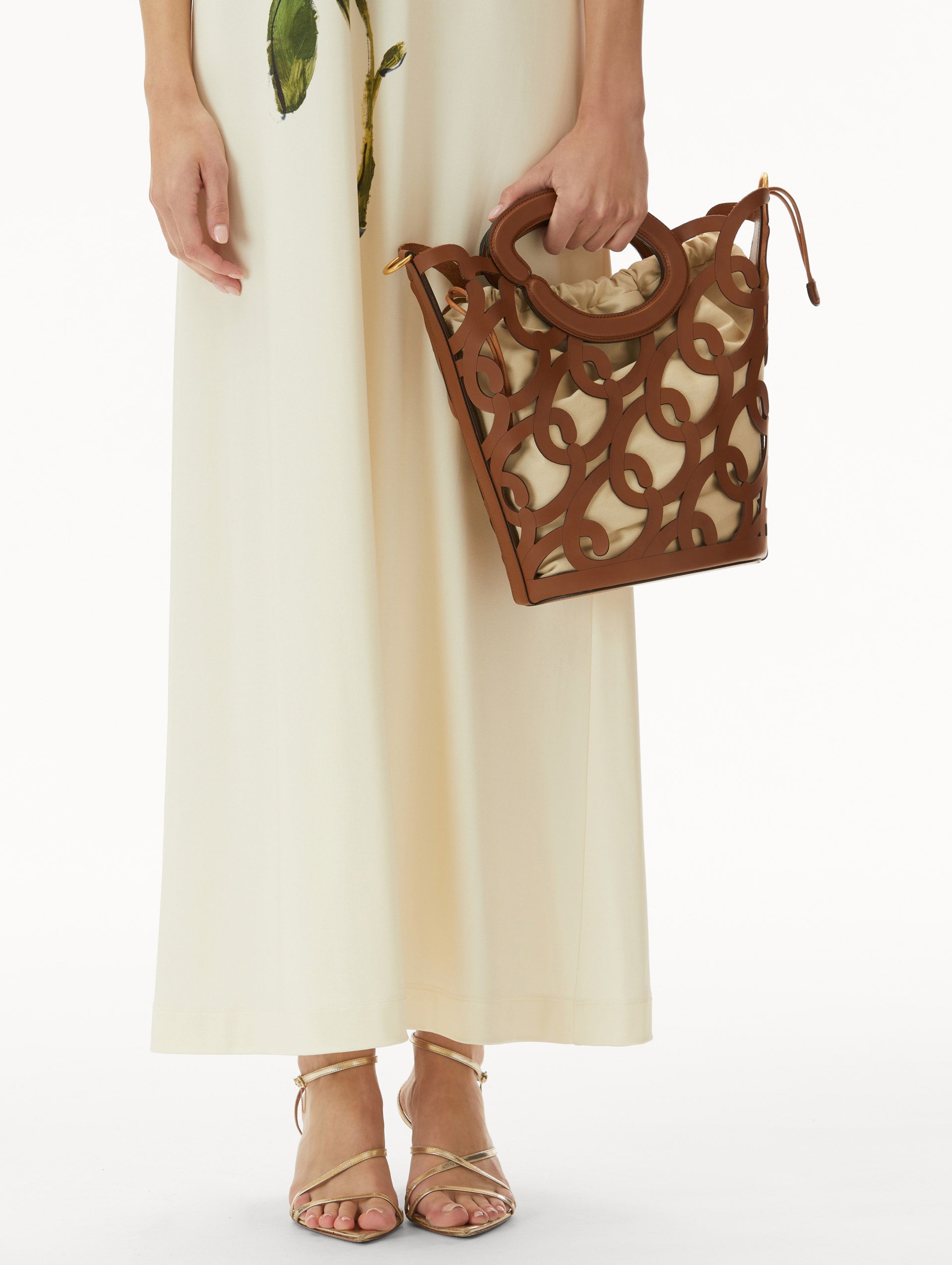 Oscar de la Renta Oscar Chain-Link Leather Tote