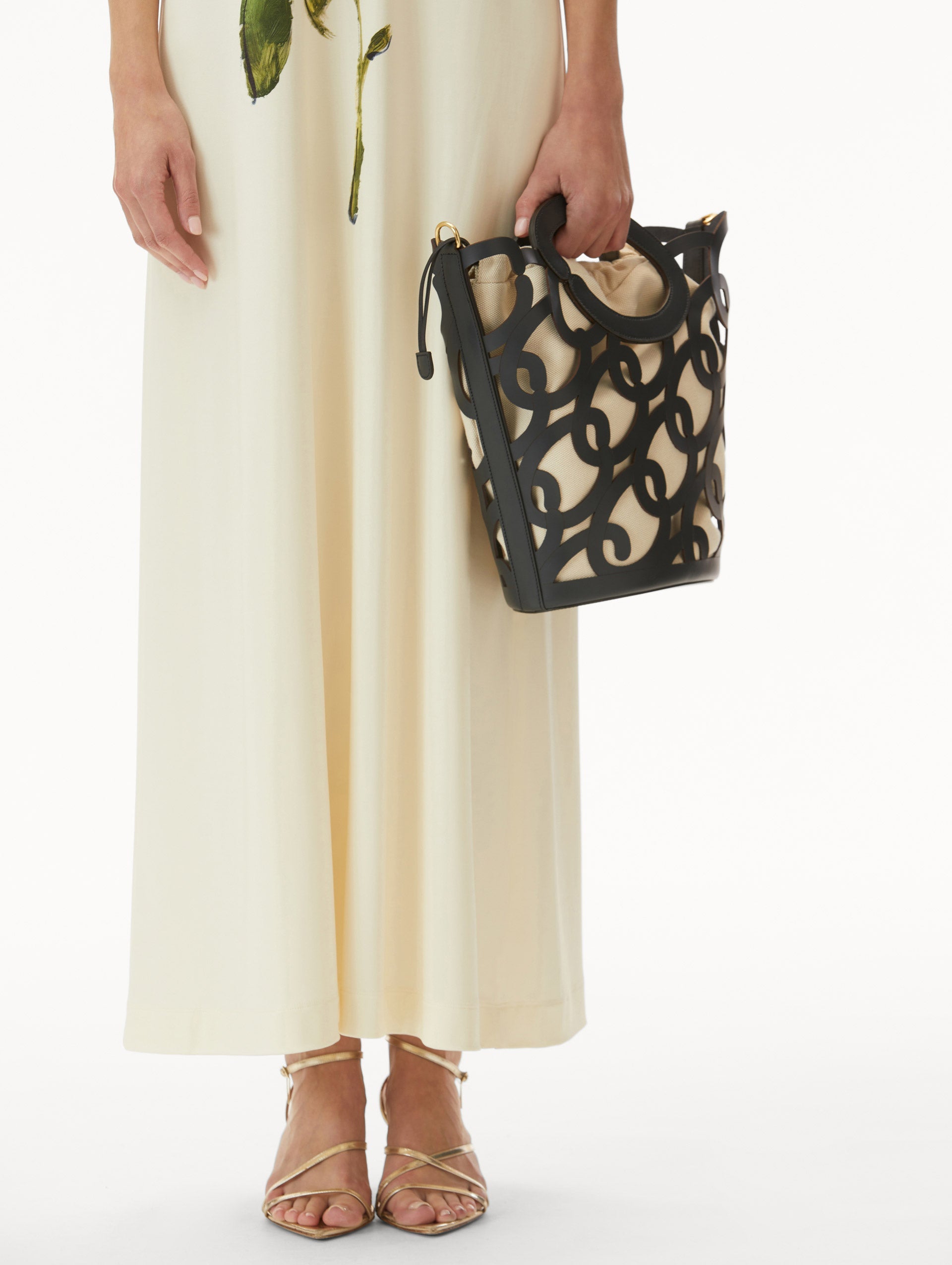 Oscar de la Renta Oscar Chain-Link Leather Tote