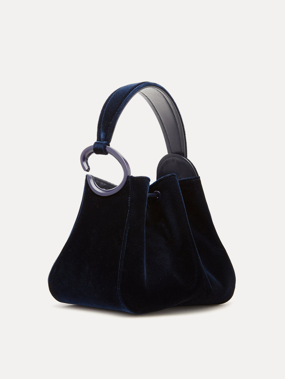 Oscar de la Renta Velvet O Handle Bag