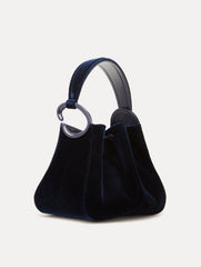 Oscar de la Renta Velvet O Handle Bag