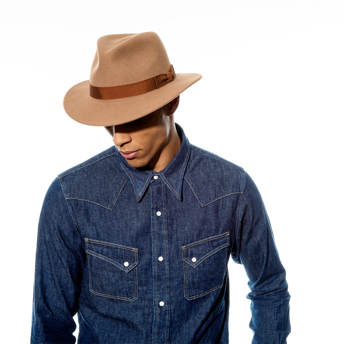 Curtis Fedora - Water Repellent & Shape Retentive LiteFelt On Sale