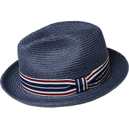 Bailey Hats Salem Fedora - Classic Toyo Braid with Striped Band Savings