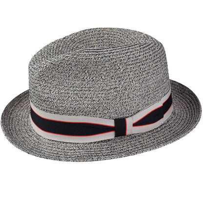 Bailey Hats Salem Fedora - Classic Toyo Braid with Striped Band Savings