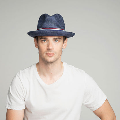 Bailey Hats Salem Fedora - Classic Toyo Braid with Striped Band Savings