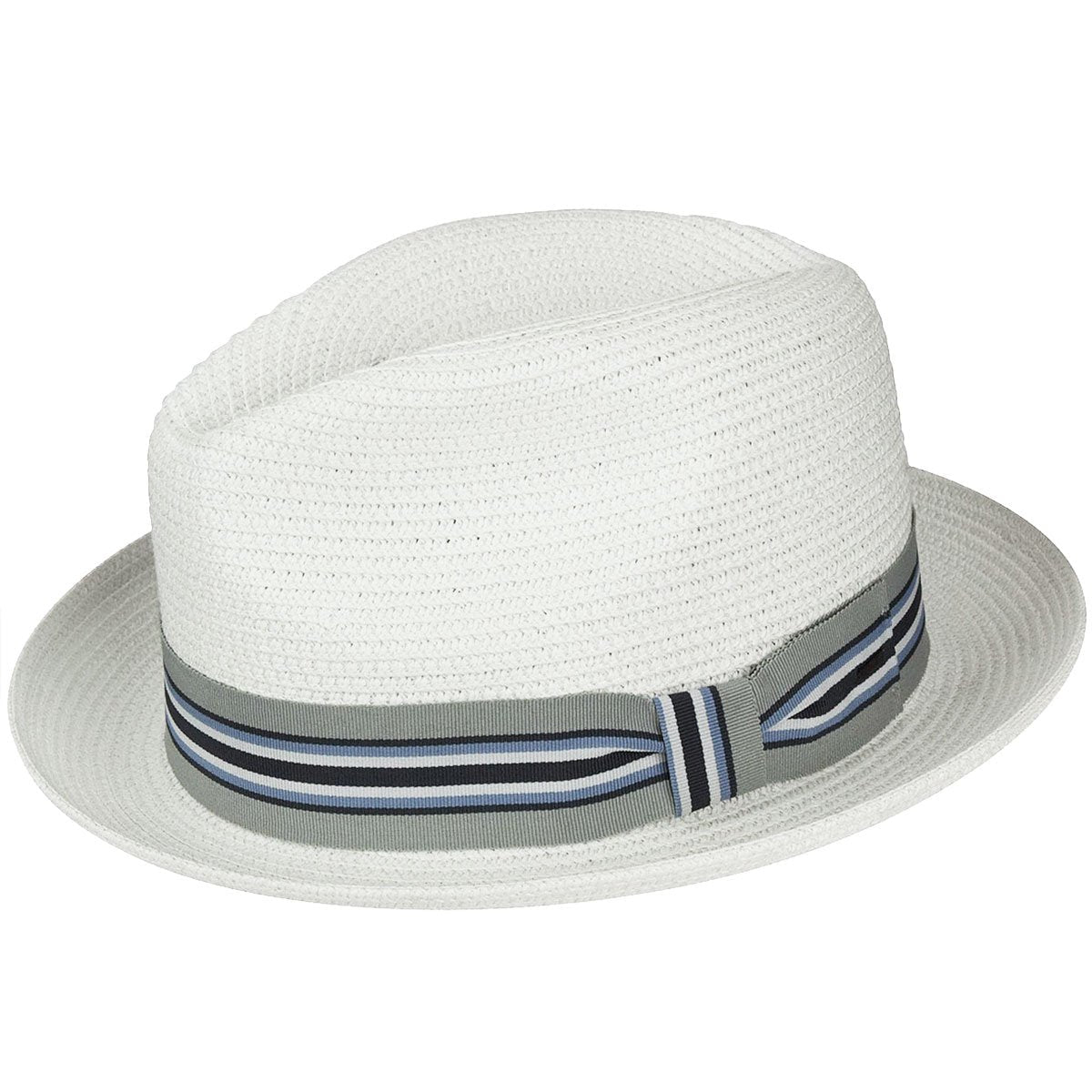 Bailey Hats Salem Fedora - Classic Toyo Braid with Striped Band Savings