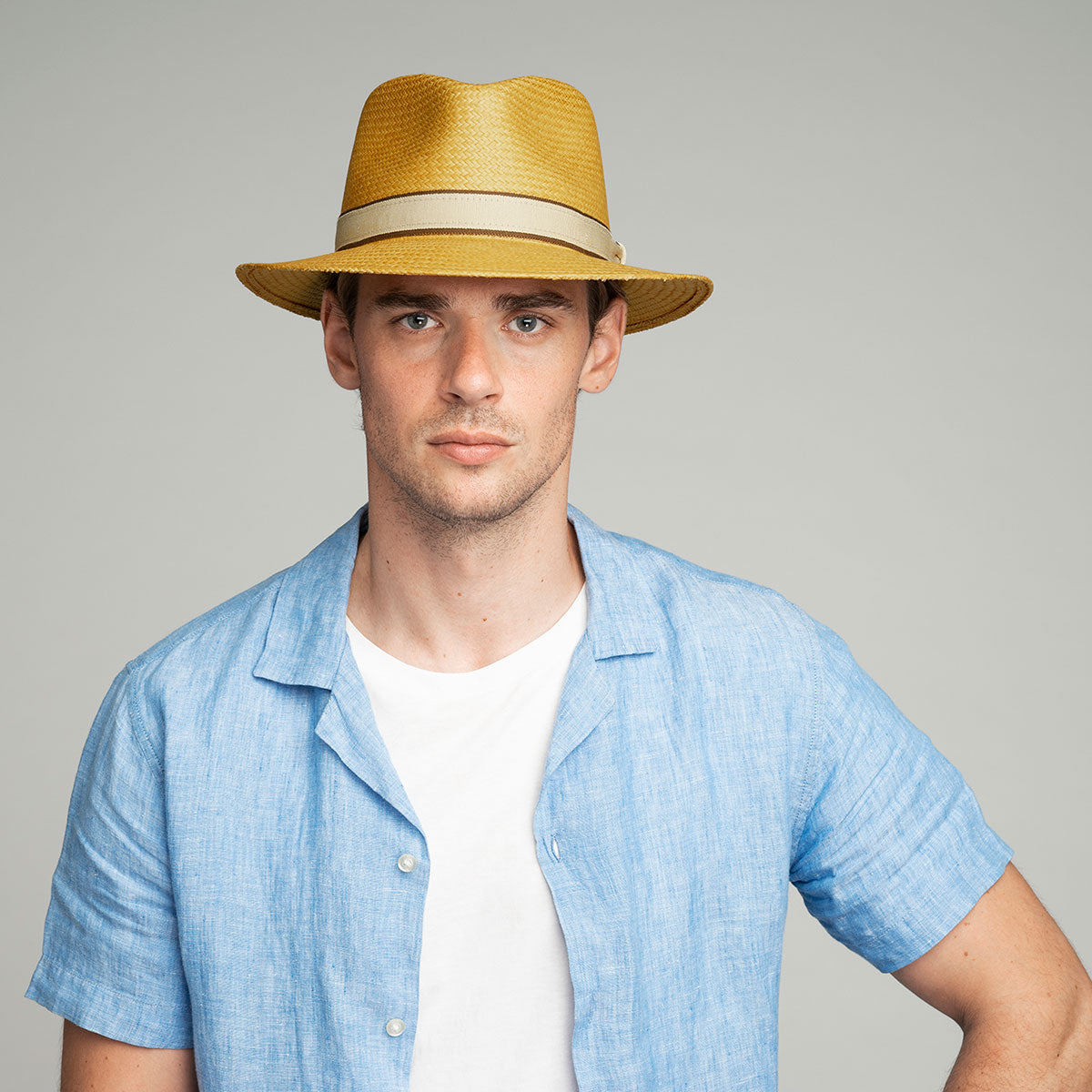 Brooks Panama Fedora - Genuine Ecuador Toquilla Straw Hat Affordable