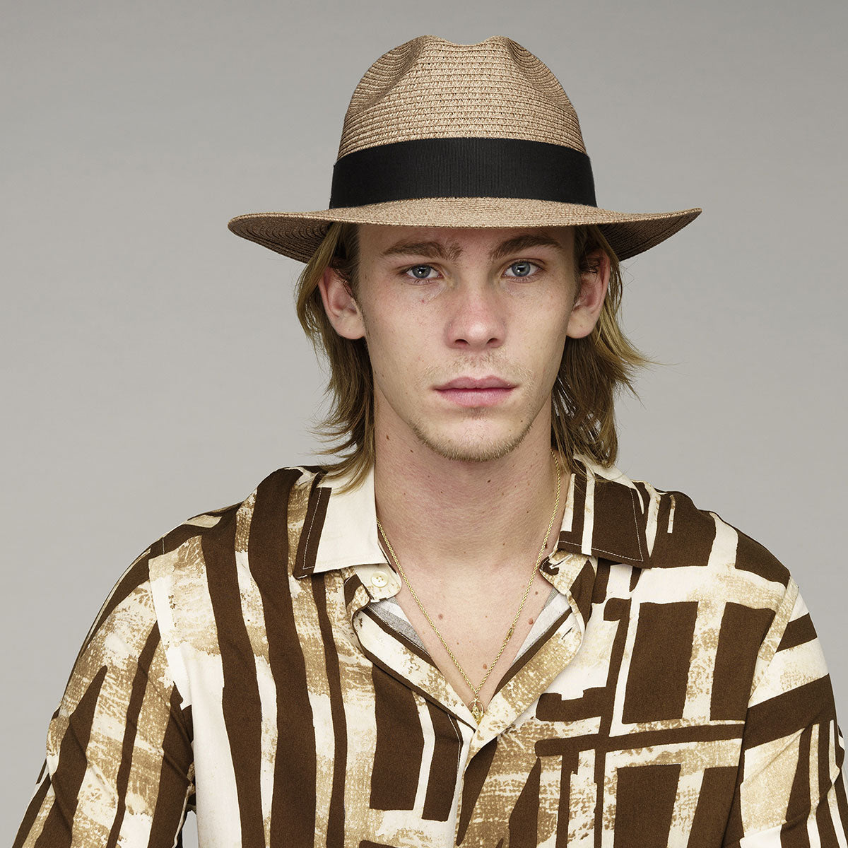 Mullan Fedora - Fine Toyolene Braid Summer Straw Hat On Sale