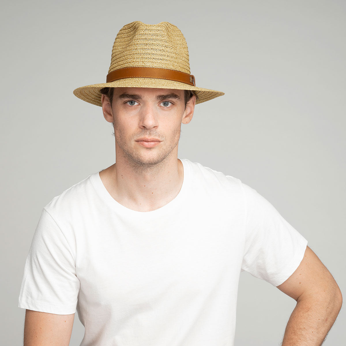 Foley Fedora - Lightweight Paper Straw Hat with Leather Band Limited Offer